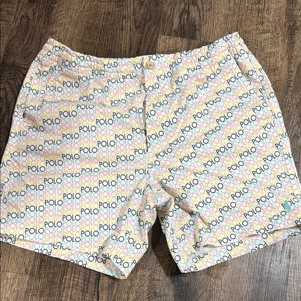 Polo by Ralph Lauren Flat Front Multicolor Shorts Medium 6” inseam w30